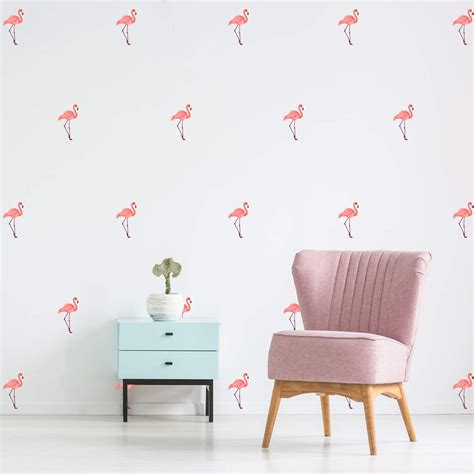 StickMe 'Flamingo - Pattern - Creative - Decorative Full Wall Sticker ...