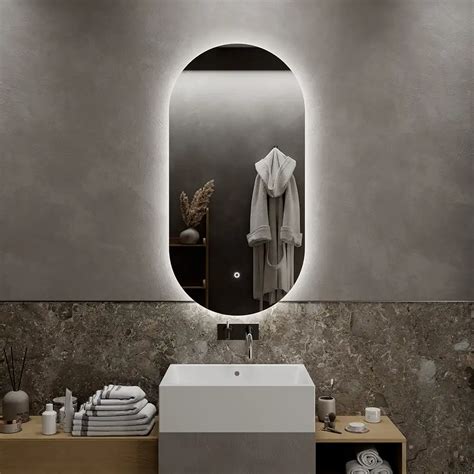 Specchio Da Bagno Illuminato Mutuolux Rotondo 80 Cm - LED Touch, Antiappannamento, Display Temperatura, IP44, Vetro Temperato