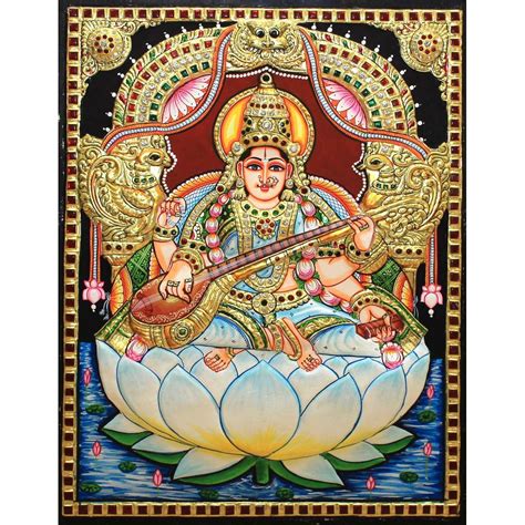 TANJORE PAINTING KARUMARI AMMA,SHIVA FAMILY,LAKSHMI EMB