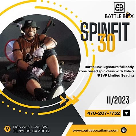 Battle Box SpinFit 30 Spin Class, 1185 West Ave SW, Conyers, 30 ...