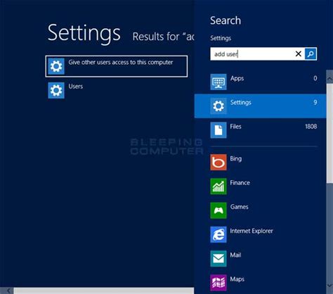Image result for User Settings Windows