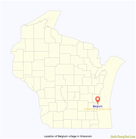 Map of Belgium village, Wisconsin - Thong Thai Real