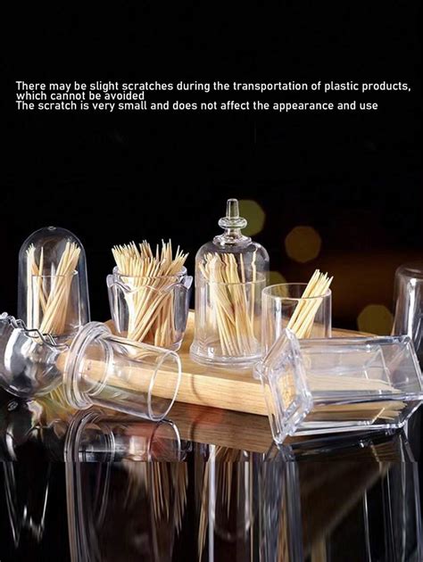 Porta Palillos De Dientes Cuadrado De Acrílico Transparente De Alta ...