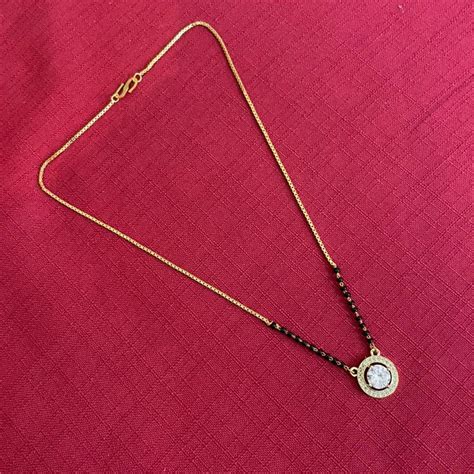 Attractive AD Round Stone Mangalsutra - Abdesignsjewellery