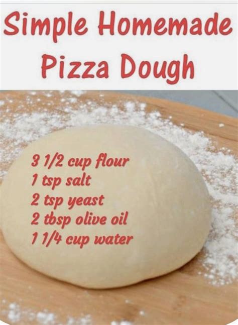 Easy Homemade Pizza Dough Recipe for Beginners | Easy homemade pizza ...