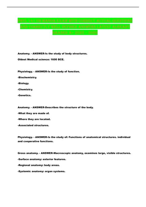 PHYL 141 UH MANOA EXAM WITH CORRECT ACTUAL QUESTIONS AND CORRECTLY WELL ...