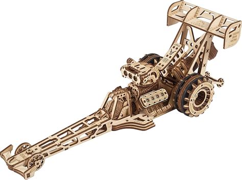 UGEARS Dragster Car Model Kit - Top Fuel Dragster 3D avec Moteur à Ressort Puissant - Drag ...