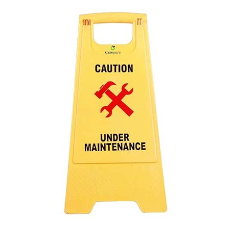 Carepure Under Maintenance Caution Sign Board | ABS-Plastic | Standing ...