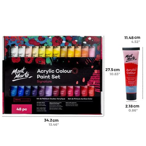 Mont Marte - Acrylic Colour Signature Paint Set 48 ( 36ml ) — Mango