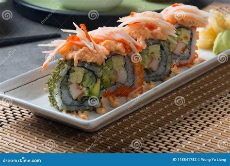 Lobster salad roll sushi stock photo. Image of crab - 118841782