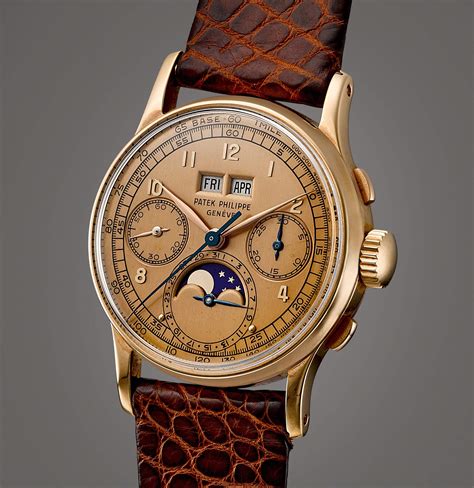 Reference 1518, A pink gold perpetual calendar chronograph wristwatch ...