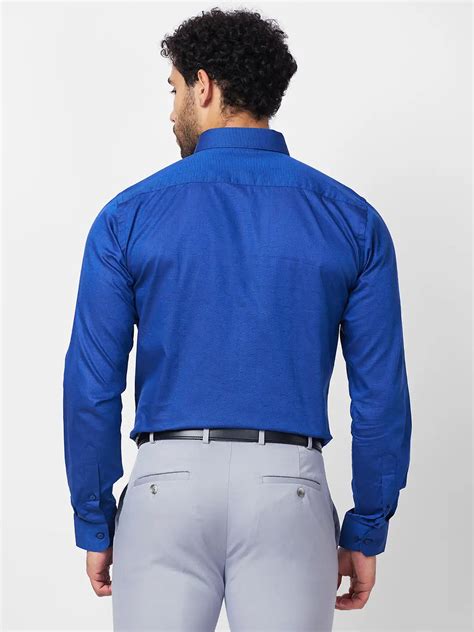 Raymond Men Blue Structure Slim Fit Cotton Shirt – MyRaymond