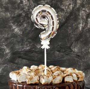 Flipkart.com | DECOR MY PARTY Solid Self Inflating 9 Number cake topper ...