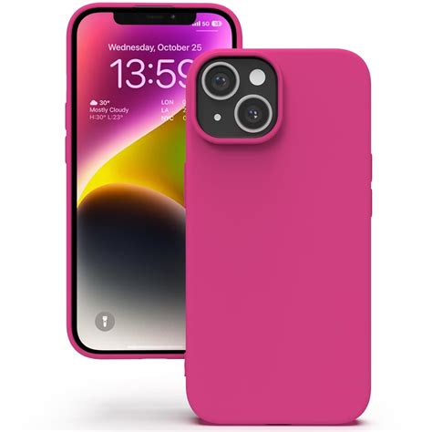 YATWIN Silicone Back Case for iPhone 14, Soft-Touch Phone Back Cover ...