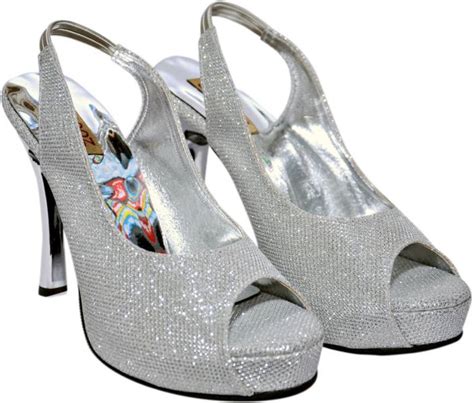 Shooz Women Silver Heels - Buy Silver Color Shooz Women Silver Heels ...