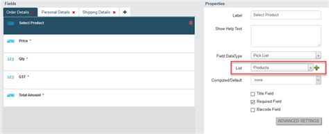 Create an Order Form