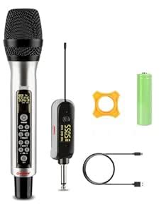 KEKROWN Vectec VTV-707E UHF Wireless Microphone with Echo, Bass, Treble ...