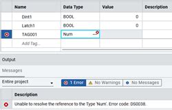 Tag Editor validation errors