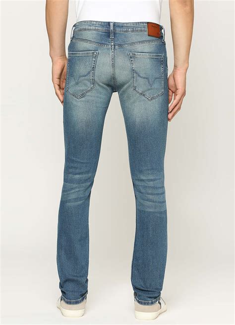 Vapour Slim Fit Mid Waist Jeans | Pepe Jeans India