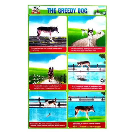 Buy The Greedy Dog Story School Project Chart Stickers Online in ...