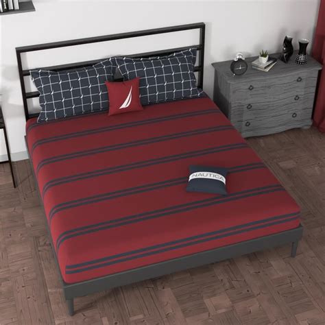 Buy NAUTICA Pacific Coast Cotton 160TC Striped 3Pcs King Fitted ...