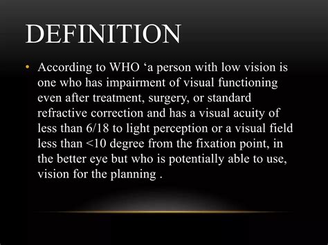 Low vision and its aids | PPTX