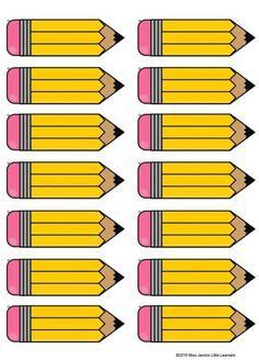 Pencil Name Tags - Free Printable