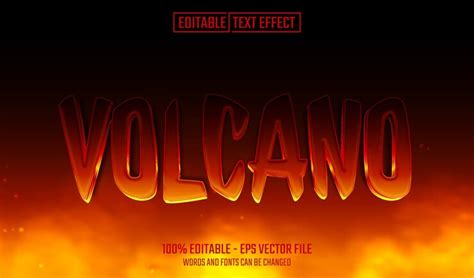 Volcano editable text effect | Premium Vector