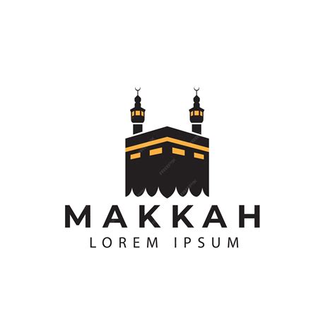 Mekka logo islamische kaaba tourismus vektor symbol symbol illustration ...
