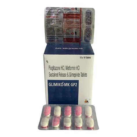 GLIMIKO-MK GP2: Glimepiride, Pioglitazone & Metformin ER | MK Healthcare