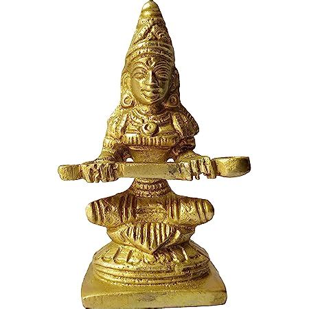 Buy GURU JEE™ Brass Statue Goddess Annapurna Devi Idol Small Art ...