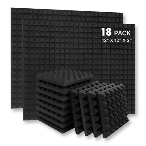 YGM Acoustic Foams® Pyramid Acoustic Panels 12″×12″×2″ Thick | 38 ...