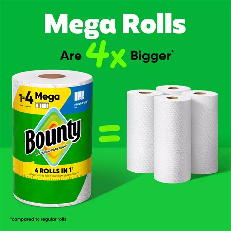 Bounty Mega Roll Select-A-Size White Paper Towel - Shop Paper towels at ...