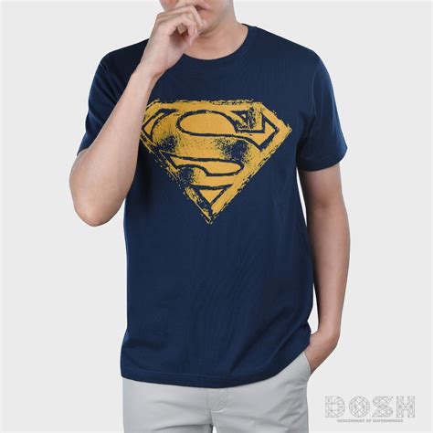 DOSH MEN'S T-SHIRTS SUPERMAN เสื้อยืดคอกลมผู้ชาย FSMT5231-NV | Shopee ...