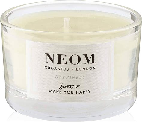 Neom Organics Happiness Travel Scented Candle White Neroli Mimosa ...