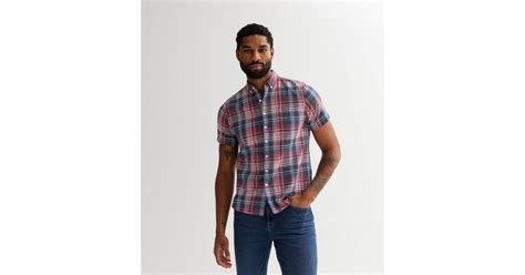 Farah Red Check Short Sleeve Shirt | New Look