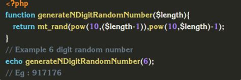 How to generate a random n digit number with PHP?