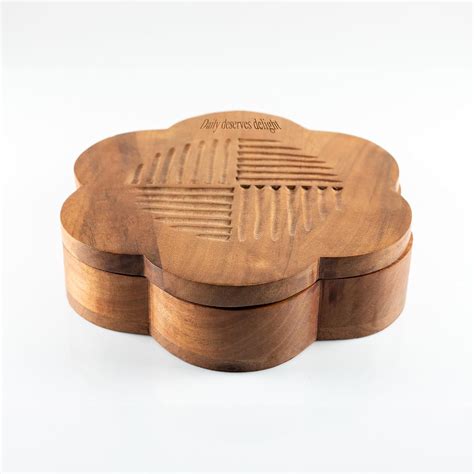 EasyJo Handmade Wooden Table Top Masala Dabba Containers Jars & Kitchen ...