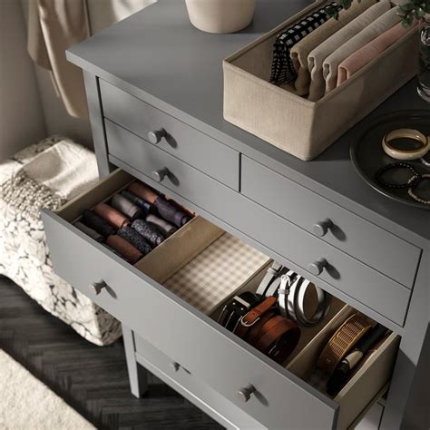 GULLABERG chest of 6 drawers, grey/anchor/unlock-function, 89x48x122 cm ...