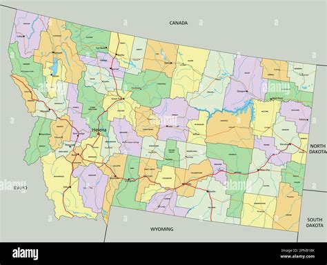 montana physical map