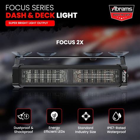 Buy Abrams Focus 2X Series (Amber/Amber) 36W - 12 LED Tow Truck ...
