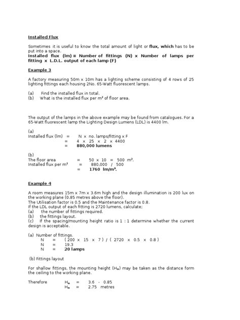 Image result for Lighting Calculation Formula