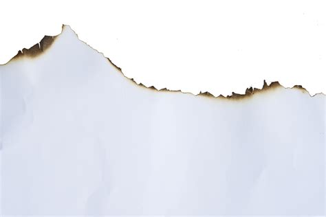 burnt paper frame for texture overlay. damaged white paper with burnt ...