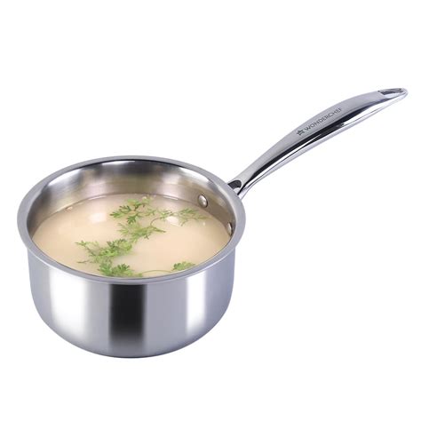 Wonderchef Nigella Tri-ply Stainless Steel 16 cm Sauce Pan | 1.5 Liters ...