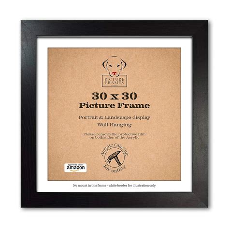 30x30 Frame - Black Picture Frames, 30cm x 30cm Frame, Square Photo ...
