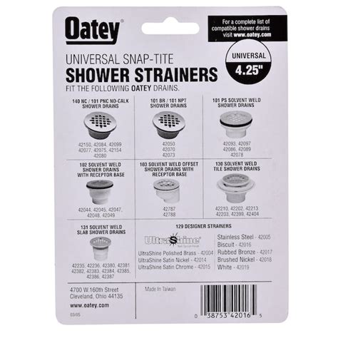 Oatey 4-1/4-in Snap-Tite Round Biscuit Strainer 42016 at Lowes.com