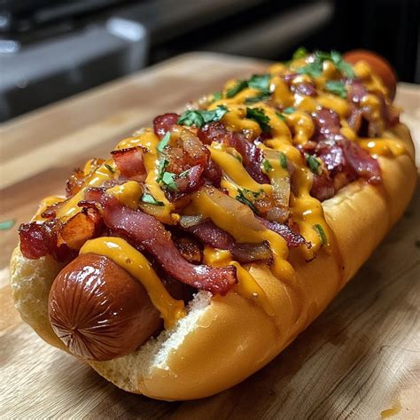 Victoria Hudson on Instagram: "HOT DOG WITH BACON Bacon hot dogs are a delicious twist that ...
