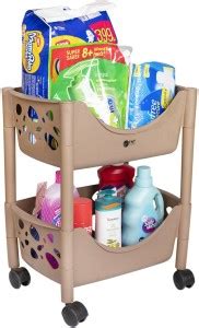 TRENDY Fruits/Vegetables Kitchen Rack Plastic Daisy 2 Tier Multi ...