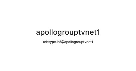 apollogrouptvnet1 — Teletype