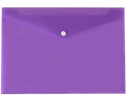 Lakshmi A4 Plastic Documents Storage Envelope Folder File (Purple_24Pcs ...